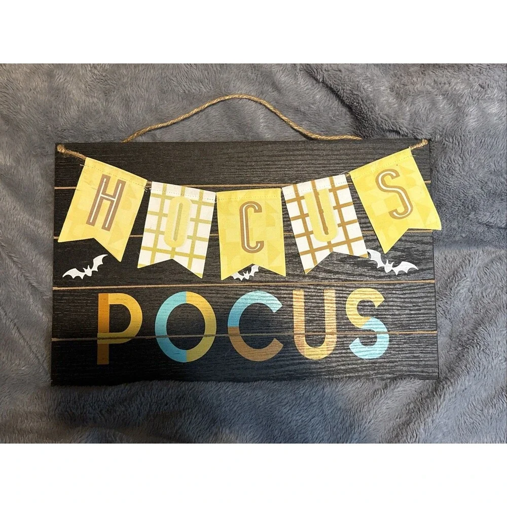 Ashland Hocus Pocus Wooden Sign Halloween Decoration Wall Hanging Decor18.5x12